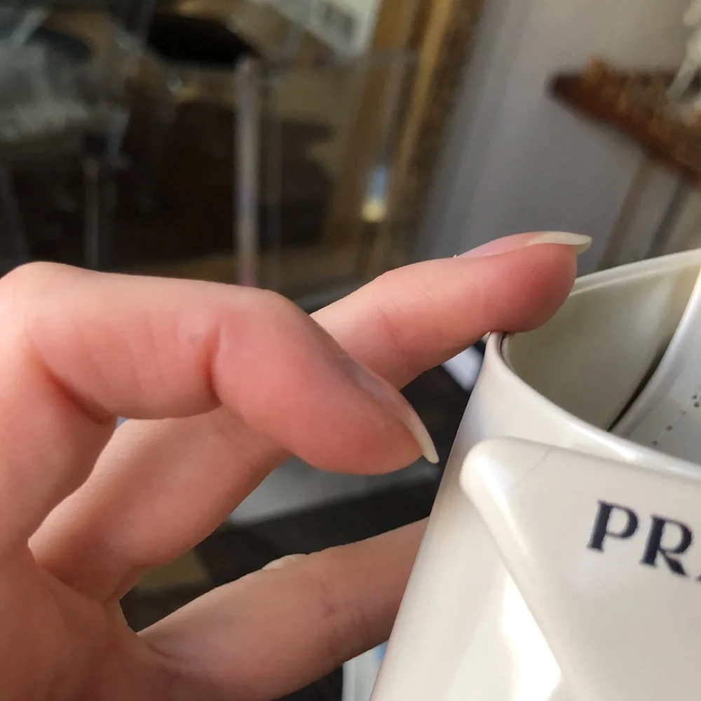 Prada Women's Cream patent leather Slide Sandals mules size 38 - Picture 7 of 7